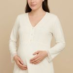 ست راحتی بارداری و شیردهی دانتل‌دار (نخ و پنبه)