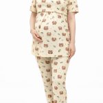 ست راحتی تدی خرسی (تونیک و شلوار بارداری و شیردهی)