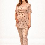 ست راحتی بارداری و شیردهی قلب (تونیک و شلوار)