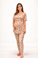 ست راحتی بارداری و شیردهی قلب (تونیک و شلوار)