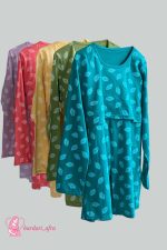 ست راحتی بارداری و شیردهی طرح‌دار و نخی (تونیک و شلوار)
