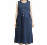 سارافون جین بارداری و شیردهی بدون آستین (قد ۱۰۰ سانت) - Image 2