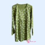 ست راحتی بارداری و شیردهی طرح‌دار و نخی (تونیک و شلوار) - Image 3